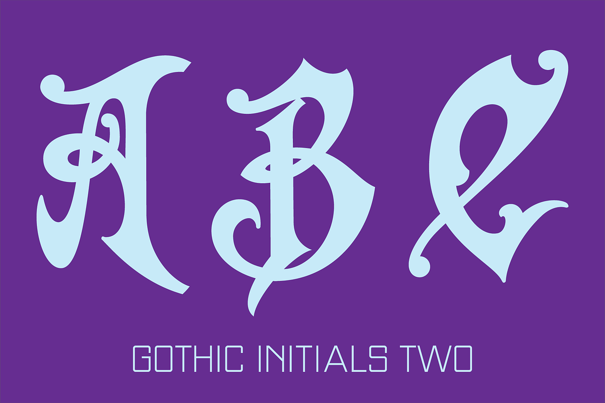 Gothic Initials Fonts Collection, a Font by GG Design (Photo 4 of 19)