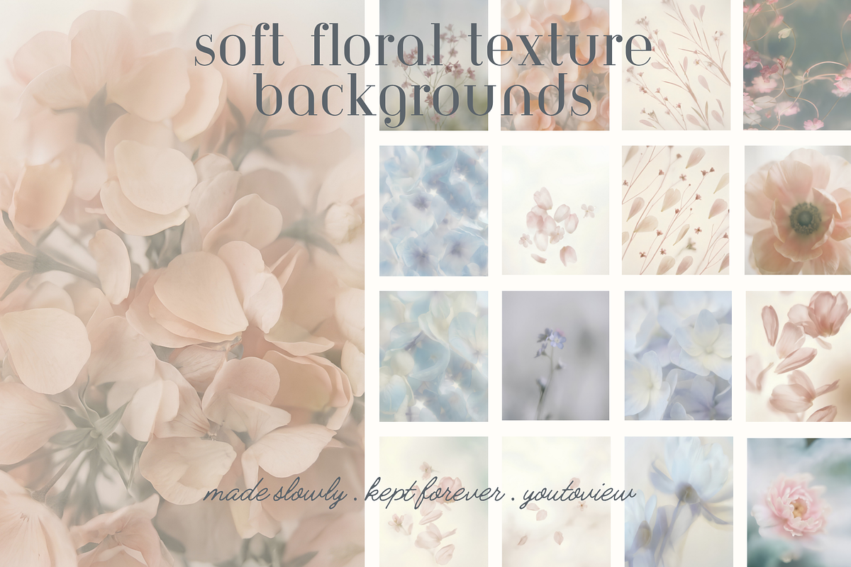 Soft Floral Texture Backgrounds, a Background Graphic by youtoview (Photo 3 of 19)