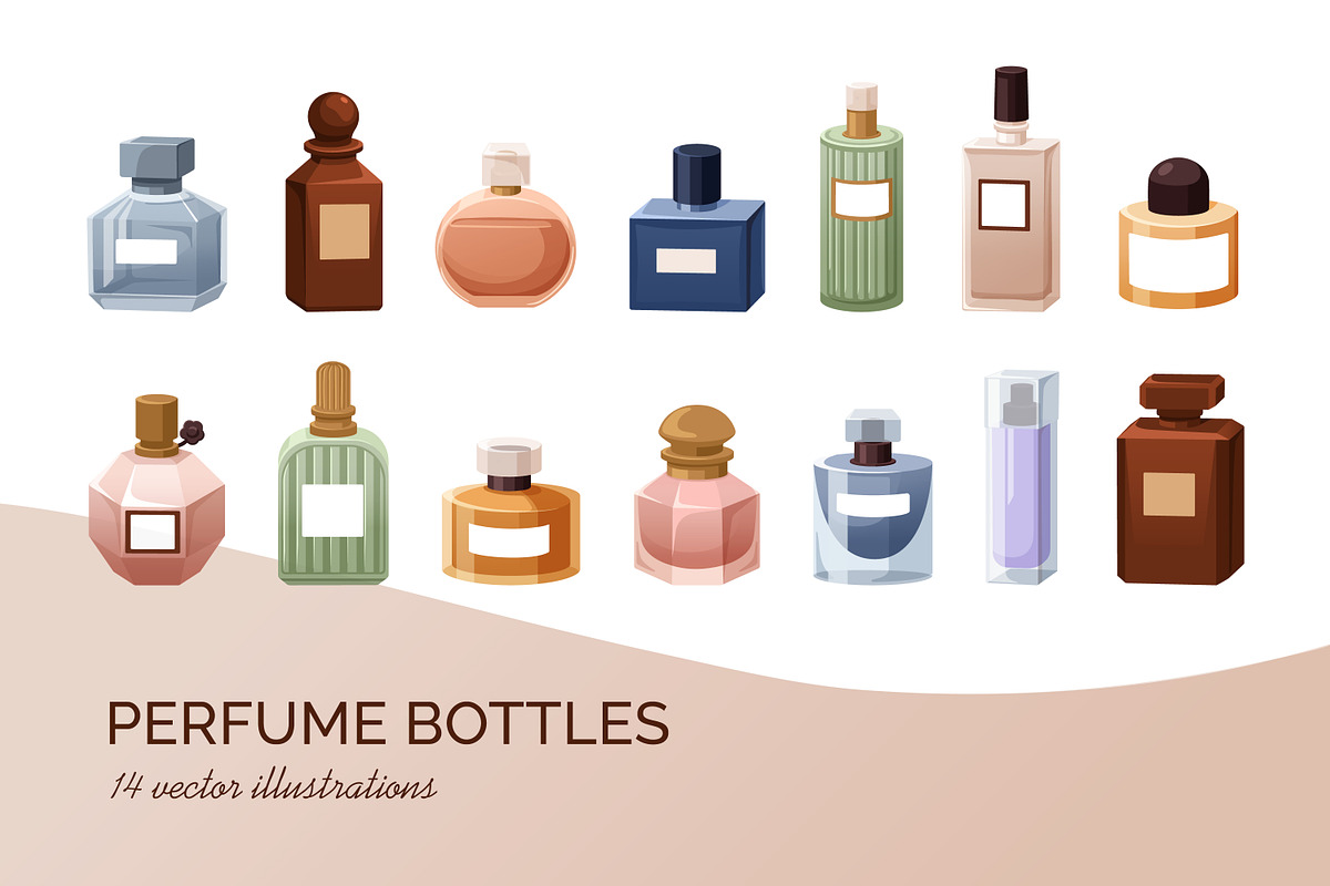 Aroma water. Perfume bottles set, an Object Illustration by Good Studio (Photo 1 of 8)