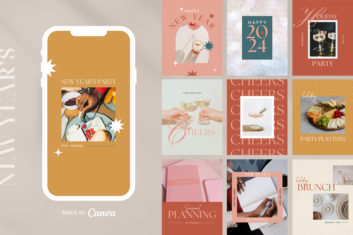 Holiday Social Media Templates, a Social Media Template by Rose & Co. (Photo 4 of 7)