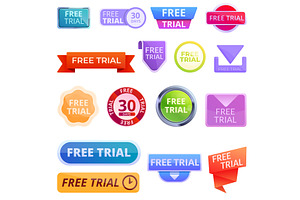 Free Trial Version Icons Set