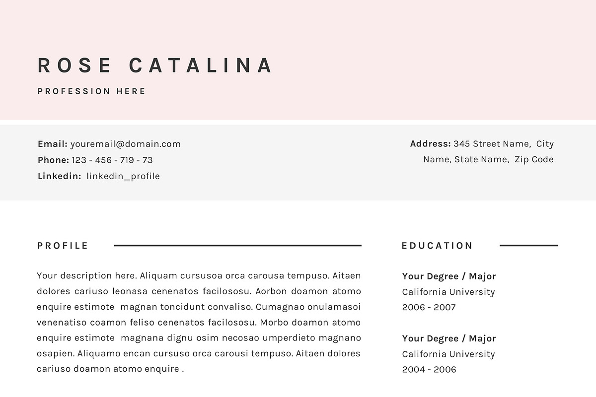 Professional Resume Template - Word, a Resume Template by GResume (Photo 6 of 7)