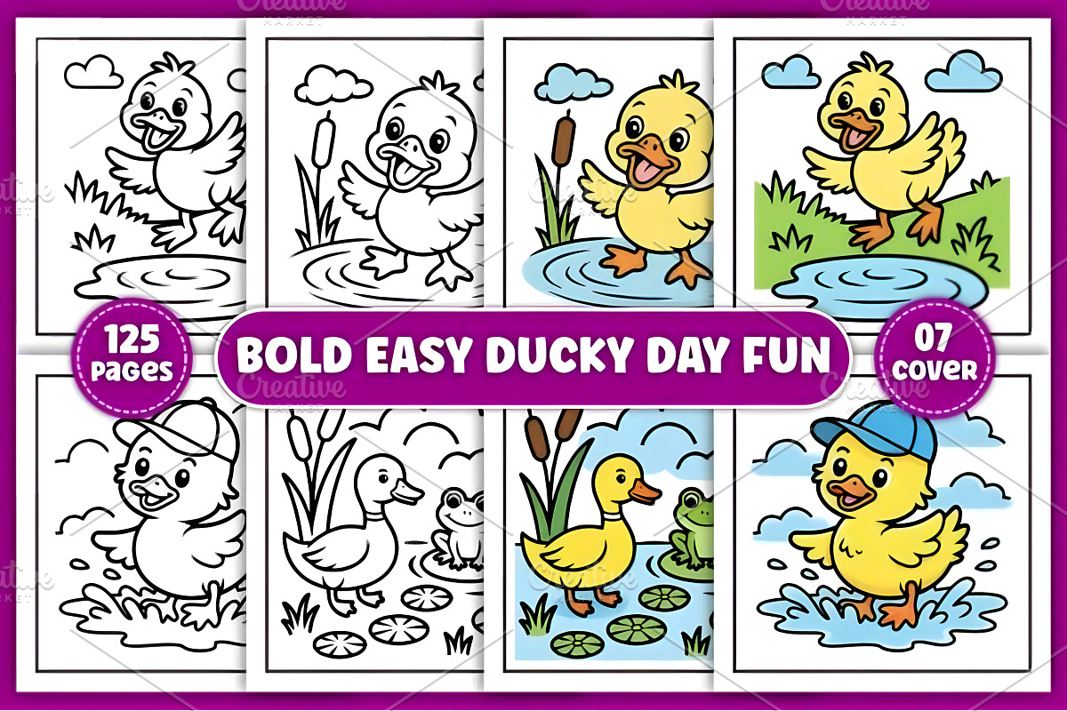 Bold and Easy Ducky Day, an Animal Illustration by Ink Gallery (Photo 1 of 5)