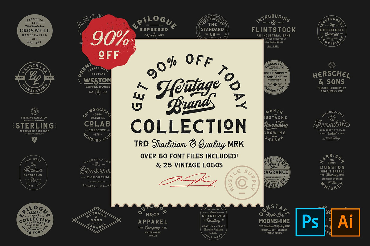 Massive Sale | 4 Bundles in 1!, a Font by Hustle Supply Co. (Photo 3 of 9)