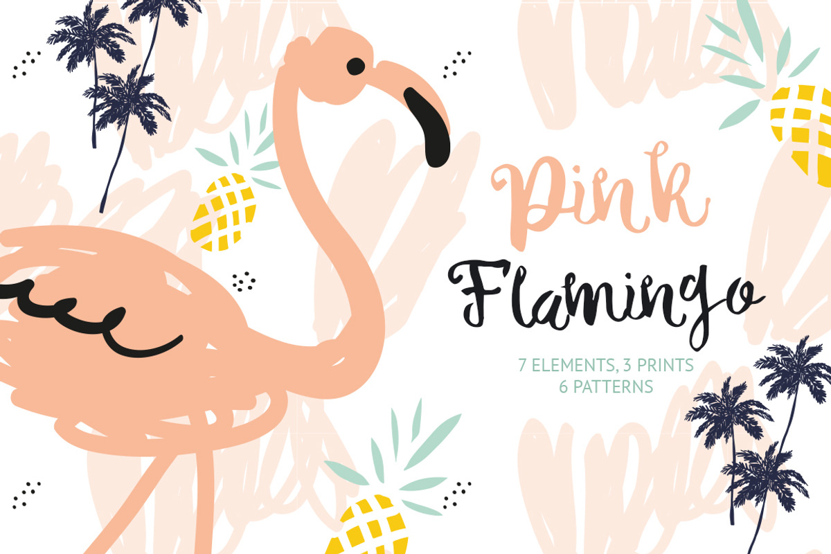 Pink flamingo, an Illustration by OJardin (Photo 1 of 4)