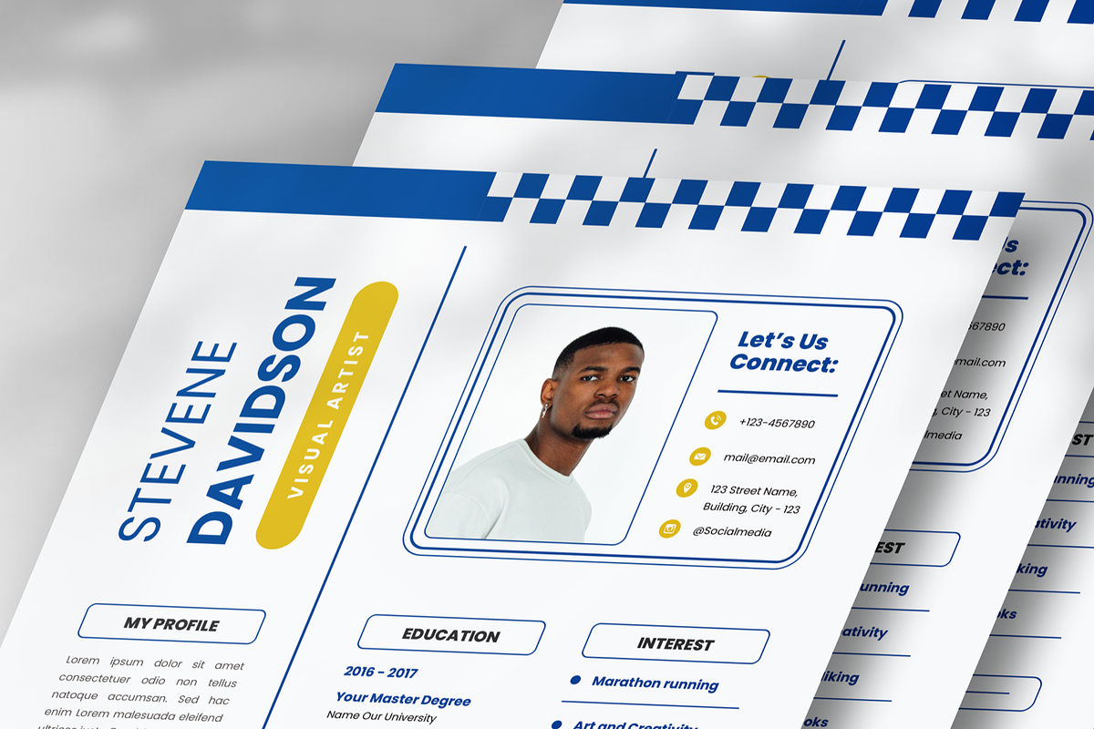 Visual Artist CV Resume, a Resume Template by SquidPixey