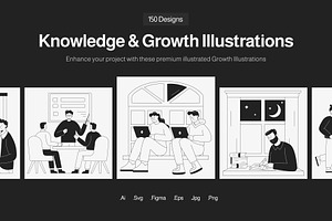 Knowledge and Growth Illustration, an Education Illustration by Creative Stall