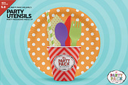 Party Plates and Utensils Mockup, a Cups & Container Mockup by INCDesign (Thumbnail 1 of 7)