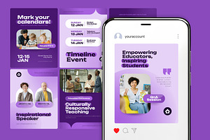 Education Conference Instagram Post, a Social Media Template by Pink Bunny Studio