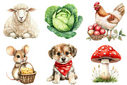 Happy Funny Farm Life Animals, an Illustration by CitraGraphics (Thumbnail 3 of 5)