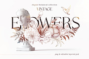 Vintage Flowers Collection, an Illustration by TL Design (Thumbnail 1 of 8)