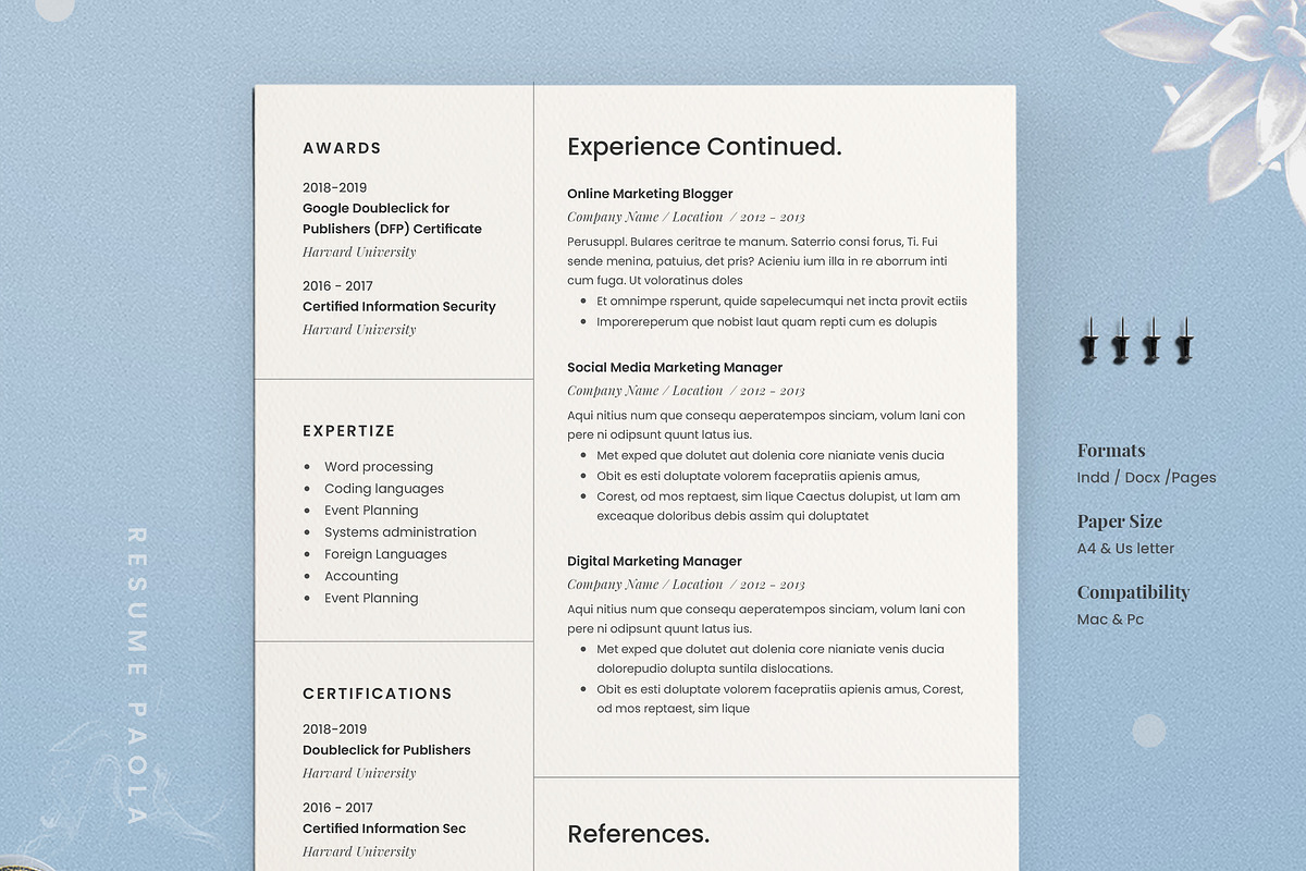 Resume Cv Template, a Resume Template by Estartshop (Photo 3 of 5)