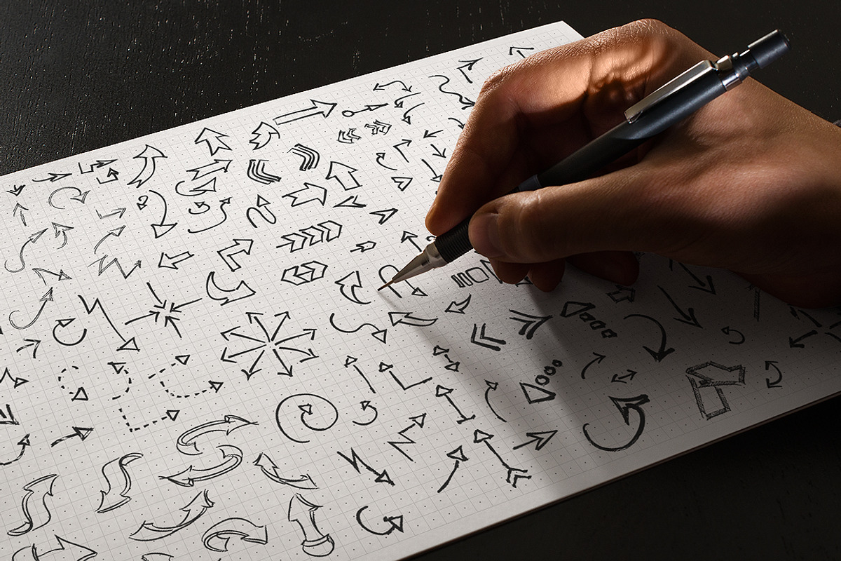 150 Hand Drawn Vector Arrows preview 3