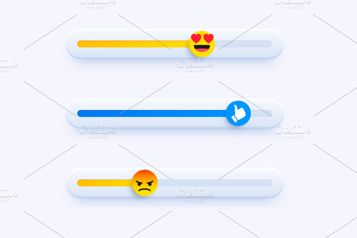 Feedback Rating Slider With Emoticon, an Emoji Icon by Black White Mouse Design (Photo 2 of 3)