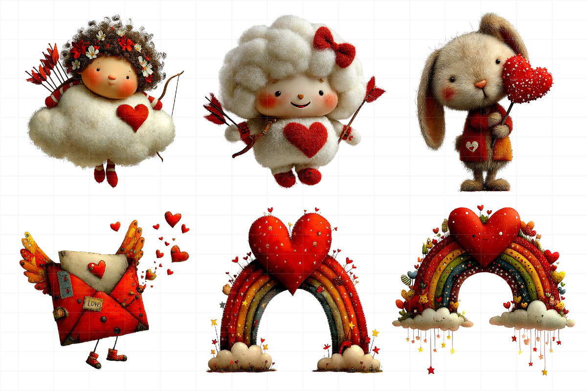 Whimsical Valentine Clipart, an Illustration by Daily.Designs (Photo 5 of 5)