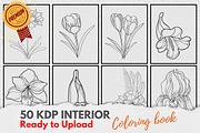KDP Interiors, Flower Coloring Book, an Illustration by Jaboor Magics (Thumbnail 2 of 5)