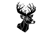 Deer Antler Silhouette Bundle, an Object Illustration by yasushie (Thumbnail 17 of 31)