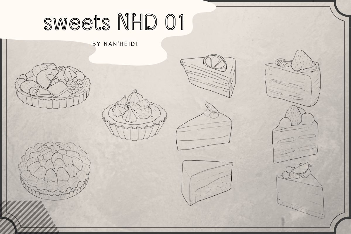 25 Sweets NHD 01 Procreate brushes, a Brush Add-On by Nan'Heidi (Photo 3 of 5)