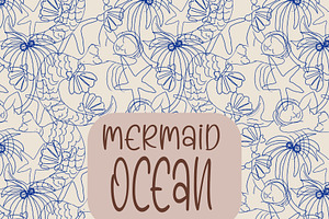 Coastal Shells and Starfish mermaids