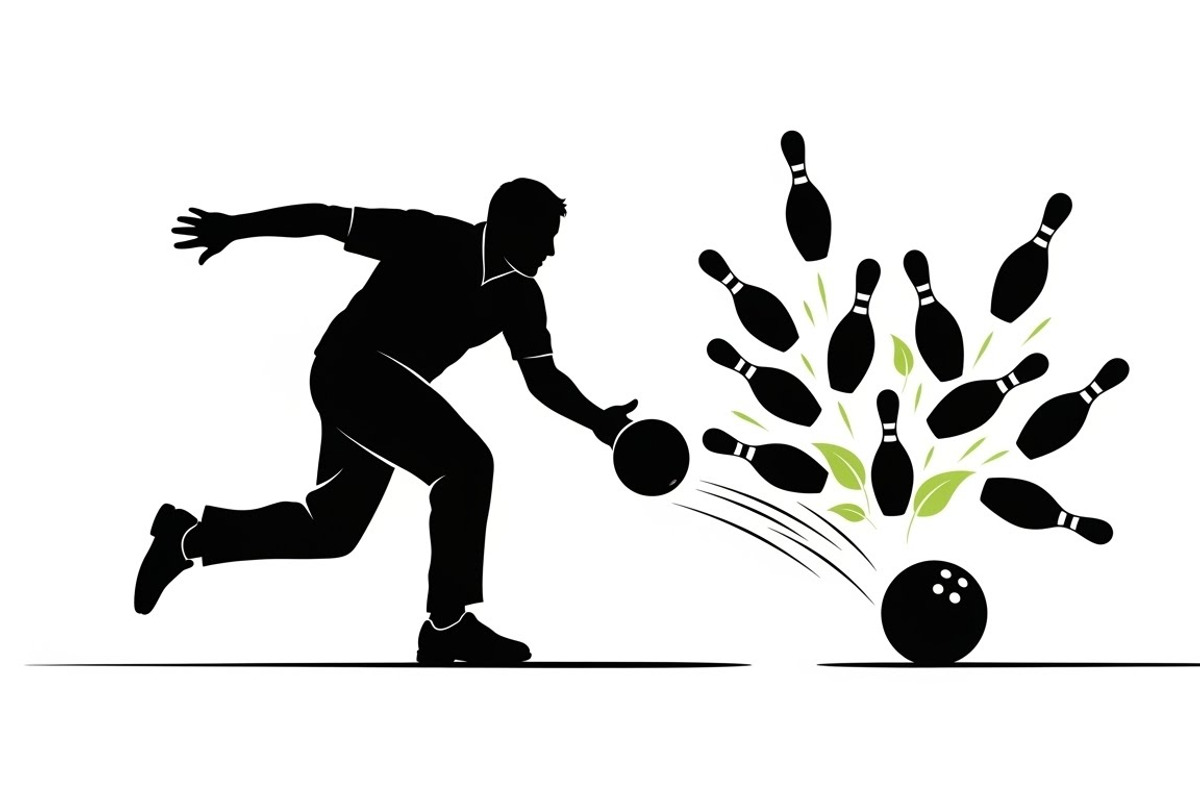 Dynamic bowling player silhouette, an Illustration by Amazin_art (Photo 13 of 31)