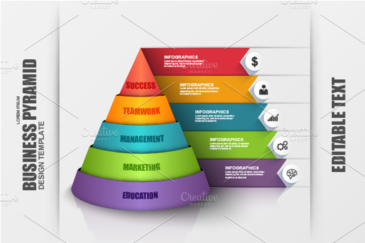 Business Pyramid Infographic, a Presentation Template by alexdndz