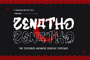 Zenatho - Textured Japanese Font, a Handwritten Font by Dhabee (Thumbnail 1 of 13)