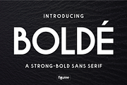 BOLDE, a Sans Serif Font by figuree studio (Thumbnail 1 of 8)