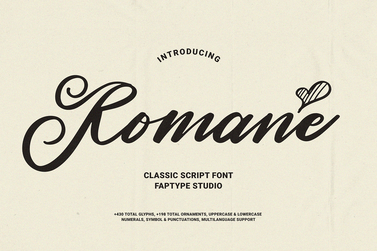 Romane | Classic Handwritten Script, a Handwritten Font by Ardana Creative (Photo 1 of 11)