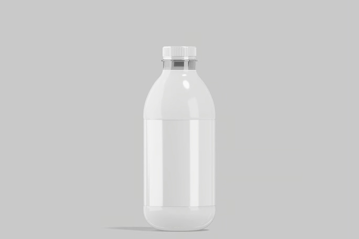 Glass Juice Bottle Mockup, a Packaging Mockup by renderstockmarket (Photo 2 of 4)