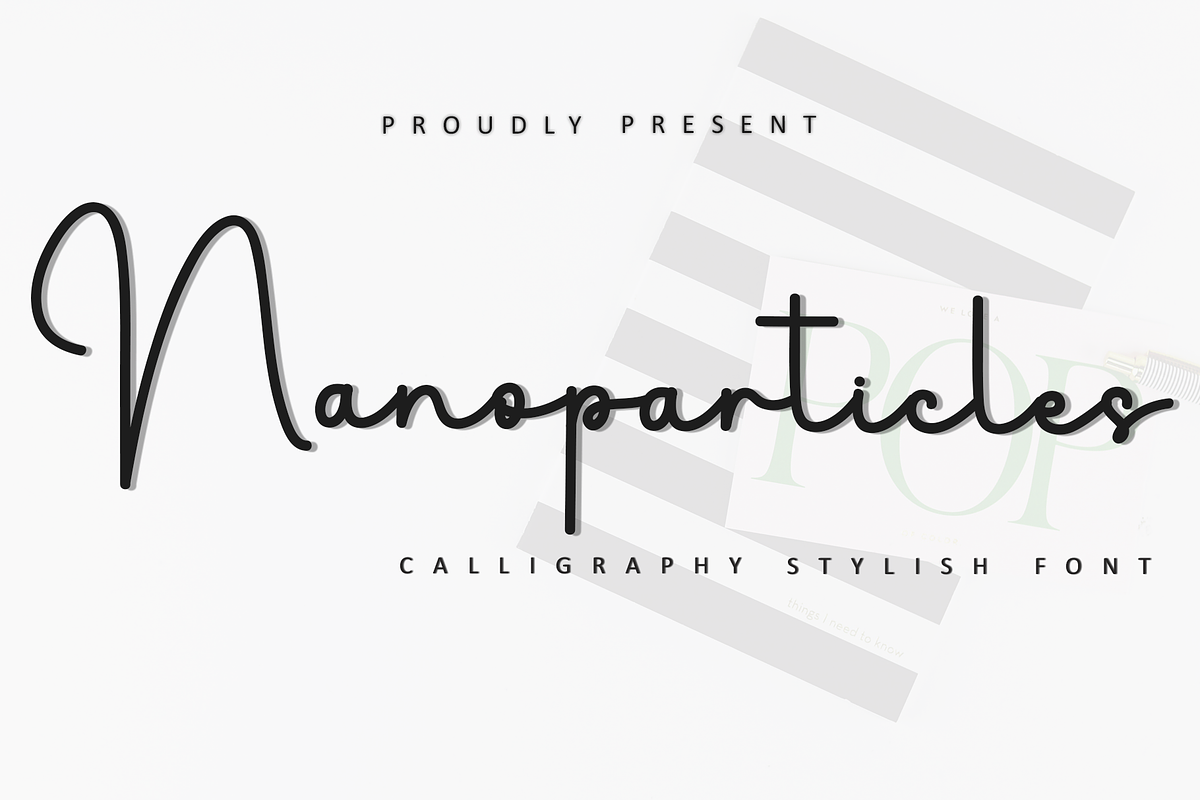 Nanoparticles, a Handwritten Font by InermediaSTUDIO (Photo 1 of 8)