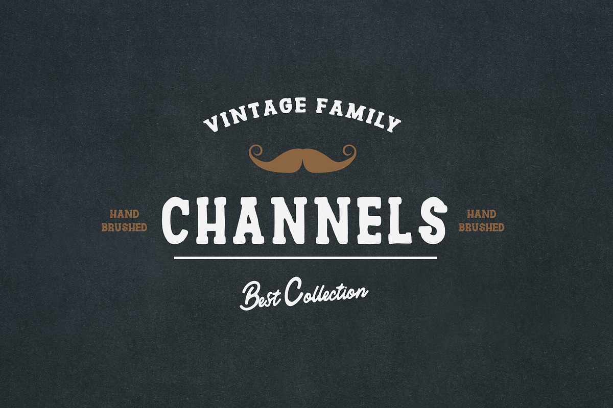 Channels Family Vintage Font preview 2