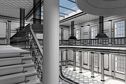 3Dmodel Grand Hall Lobby Staircase 2, an Architecture 3D Model by Giimann (Thumbnail 12 of 16)