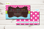 Pink Business Card Template, a Business Card Template by Pinkinks (Thumbnail 1 of 3)