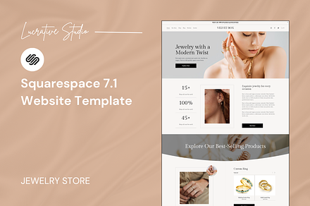 Jewelry Squarespace Website Template