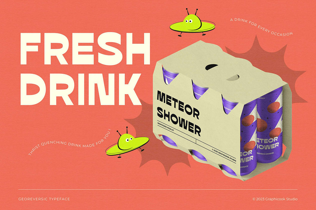 Georeversic Display Typeface, a Font by graphicook (Photo 6 of 10)