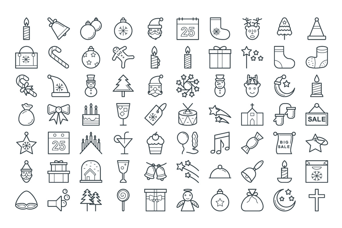 100+ Christmas Vector Icons, an Outline Icon by Vectors Market (Photo 2 of 3)