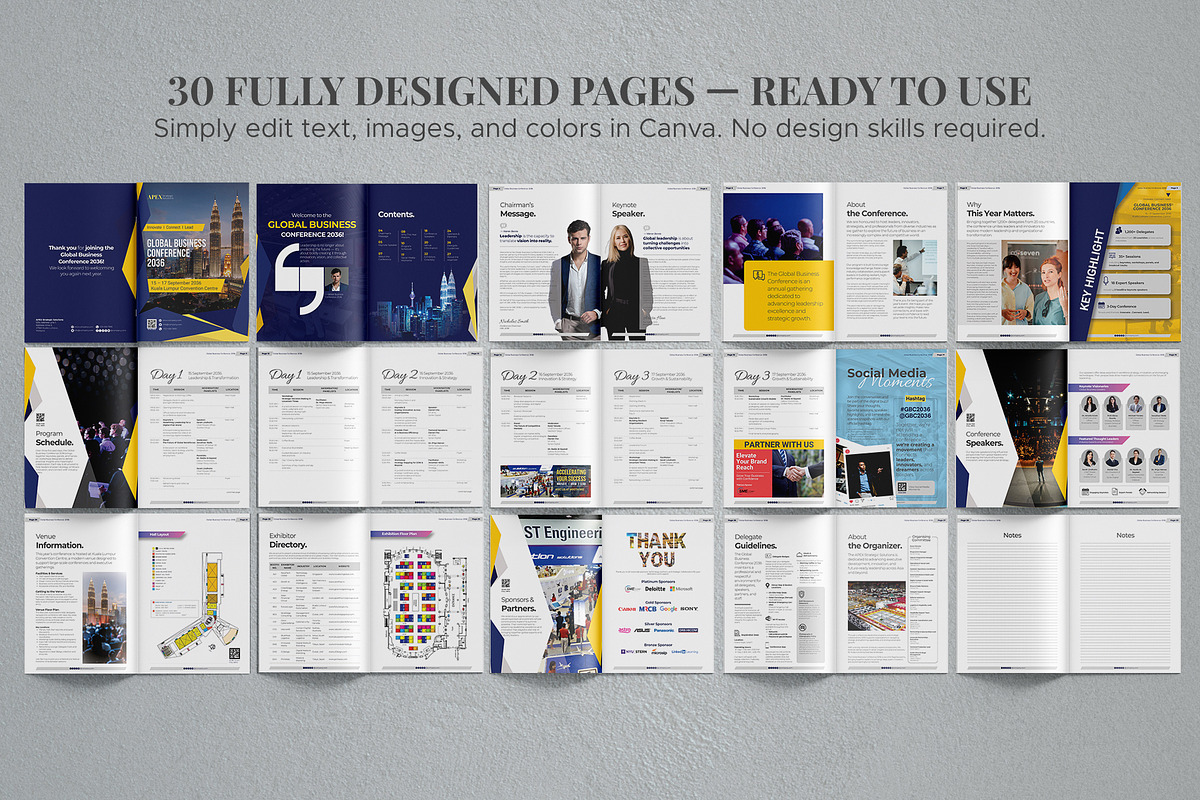 Business Conference Program Book, a Brochure Template by Oshin Design (Photo 2 of 6)