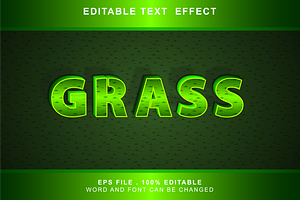 Grass Text Effect Editable