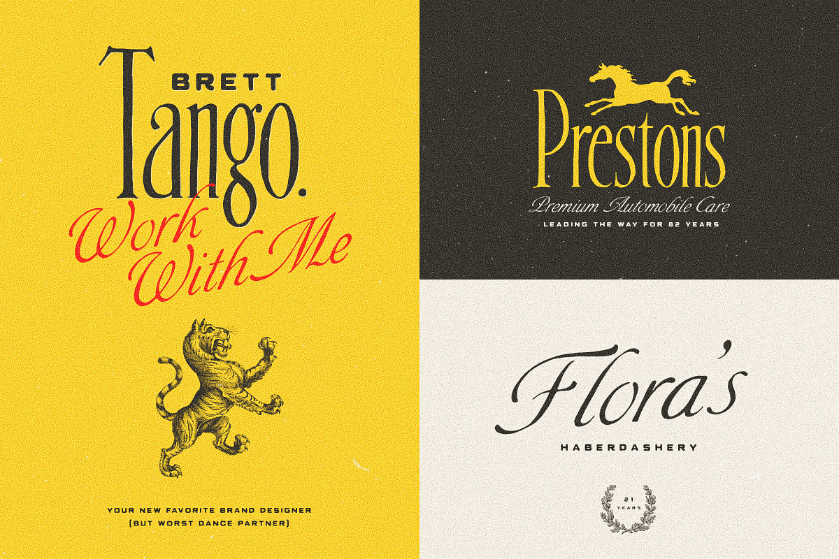 Merchande - Vintage Font Trio, a Font by Tom Chalky (Photo 4 of 11)