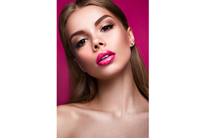 Close-up portrait of beautiful woman