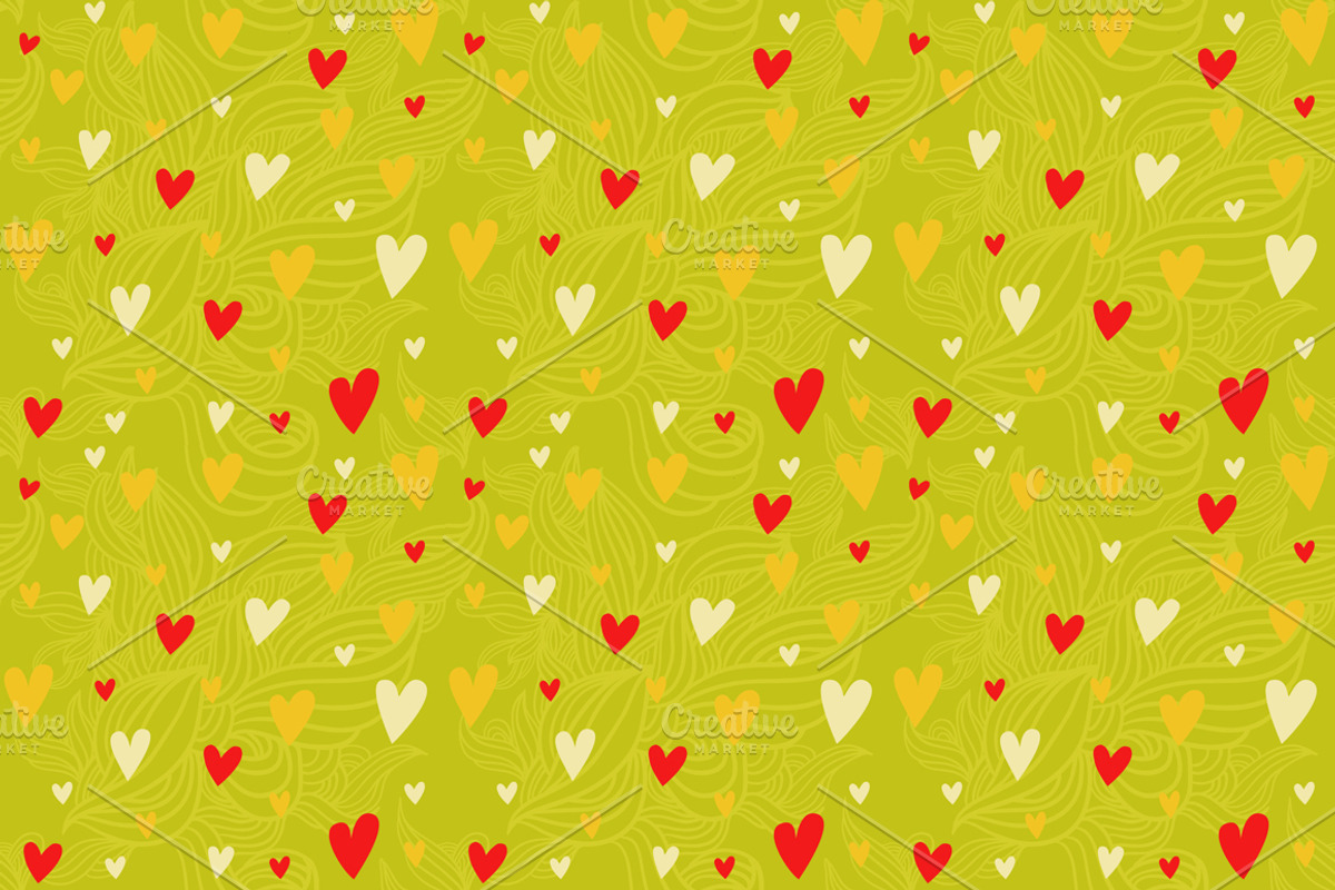 Set of pattrens with hearts preview 5