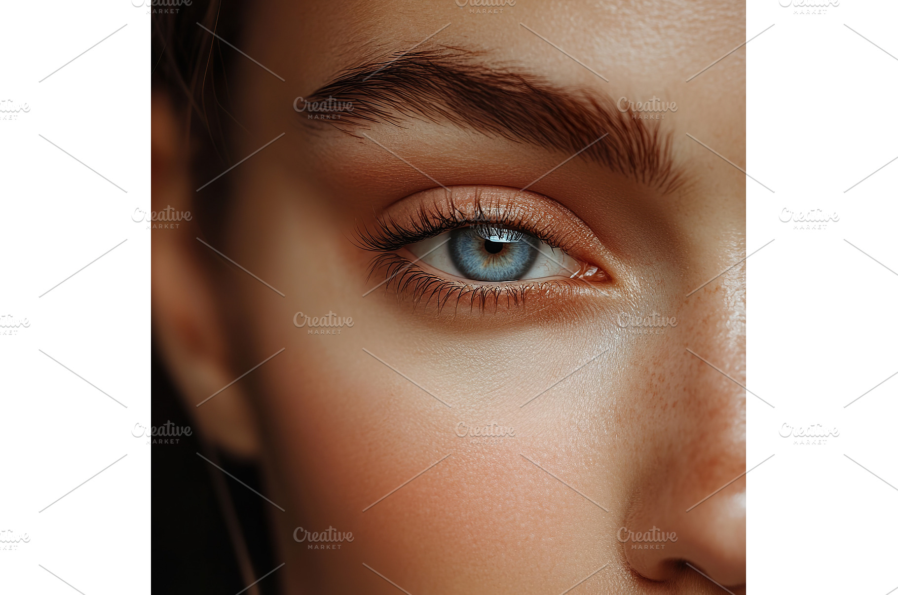 Close up of female with blue eye and, a Beauty & Fashion Photo by Lermont51