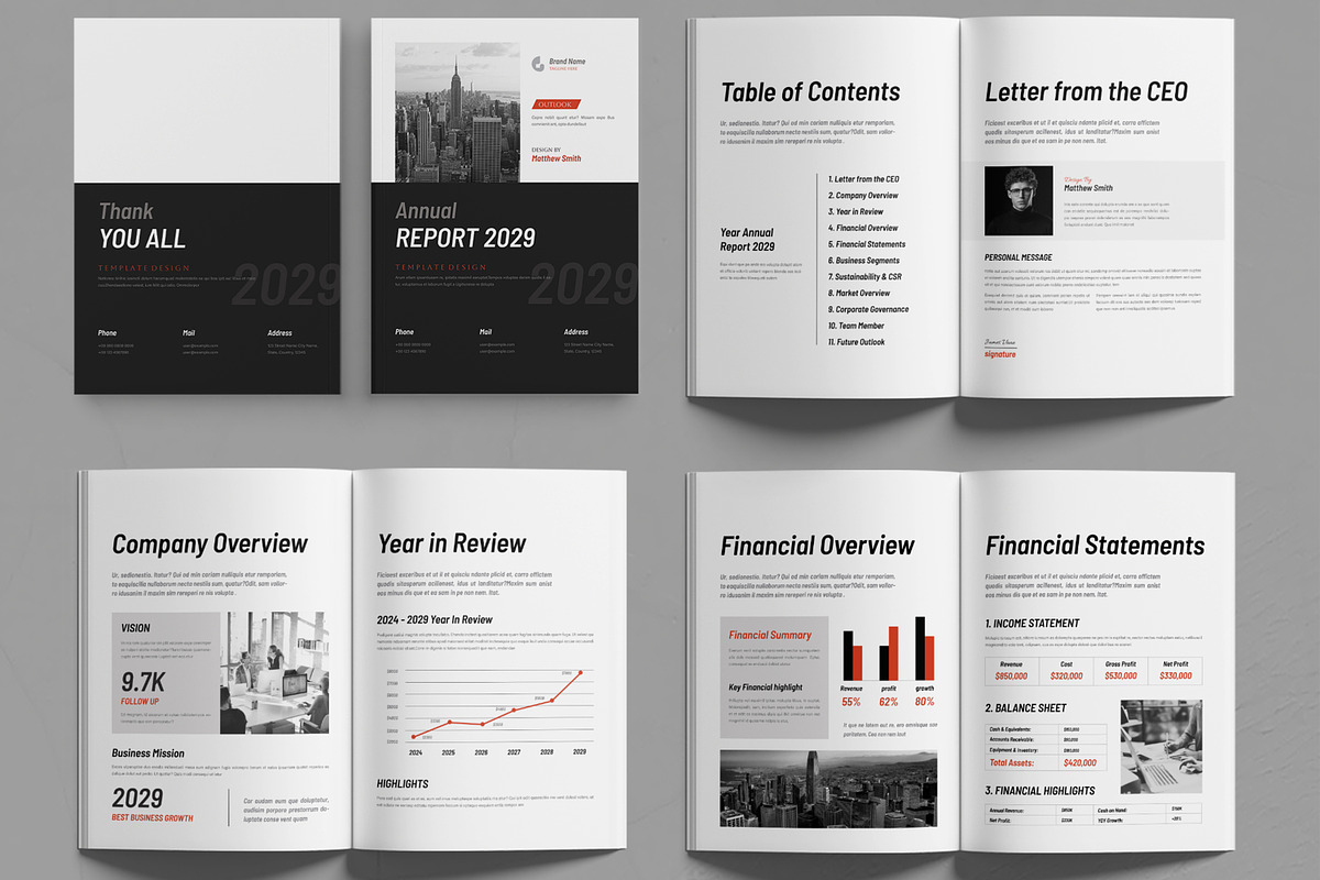Editable Corporate Annual Report preview 2