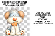 Cute Christmas Fluffy Dogs, an Illustration by Craft Nest (Thumbnail 2 of 6)