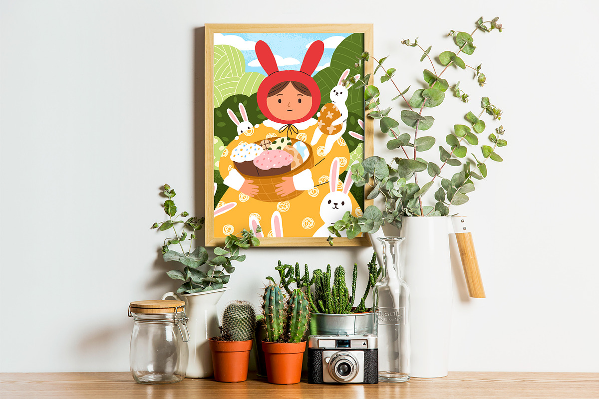 Cute Happy Easter card designs set, a Seasonal Illustration by Good Studio (Photo 5 of 5)