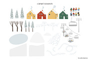 winter activities illustrations, an Object Graphic by LyubovZaytseva (Thumbnail 3 of 8)