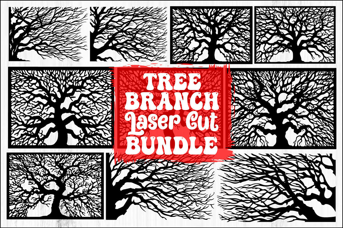 Tree Branch Laser Cut Panel Bundle, a Graphic by balal (Photo 1 of 11)