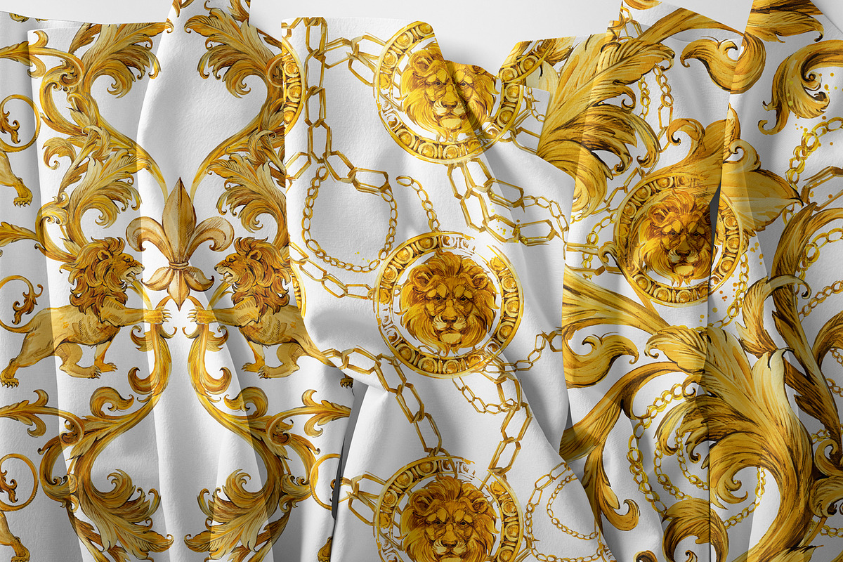 Golden Lions: Luxury Watercolor Kit, a Decorative Illustration by FineArt (Photo 11 of 14)