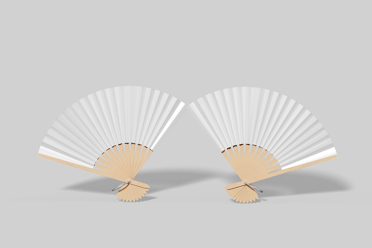 Hand Fan Mockup, a Merchandise Mockup by Bartama Graphic (Photo 4 of 4)