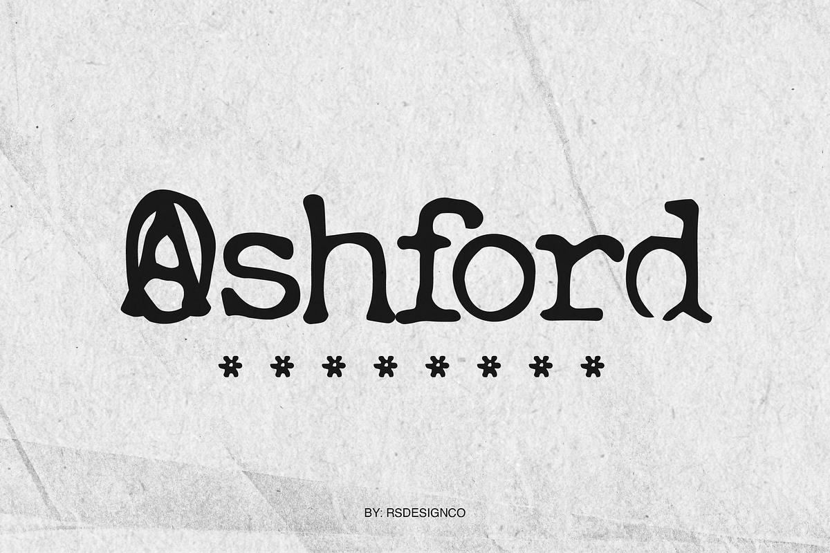 Ashford | D.I.Y. Weathered Serif, a Font by RS Design Co. (Photo 1 of 5)